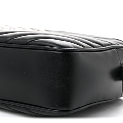 Calfskin Matelasse Monogram Monochrome Lou Camera Bag Black