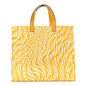 X SARAH COLEMAN Glazed Canvas Vitello King FF Vertigo Shopping Tote Bag Mimosa White