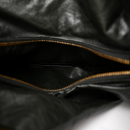 Calfskin Foulard Shoulder Bag Dark Green
