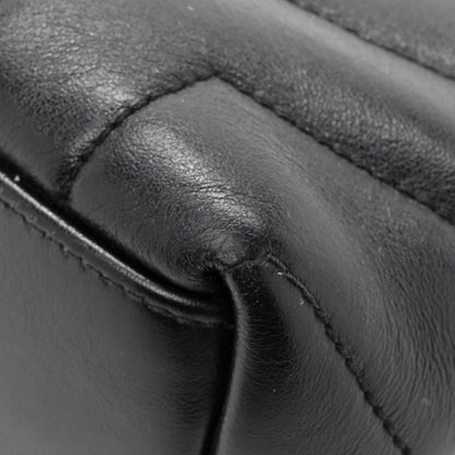 Calfskin Y Quilted Monogram Small Loulou Chain Satchel Black