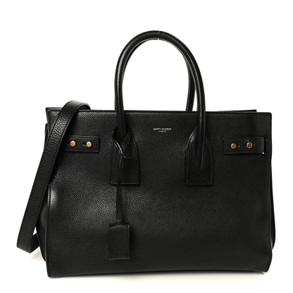 Grained Calfskin Small Supple Sac De Jour Black