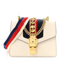 Calfskin Mini Sylvie Chain Shoulder Bag White