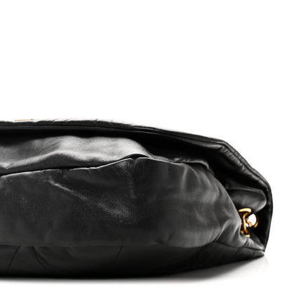 Lambskin Matelasse Monogram Large Jamie 4.3 Black