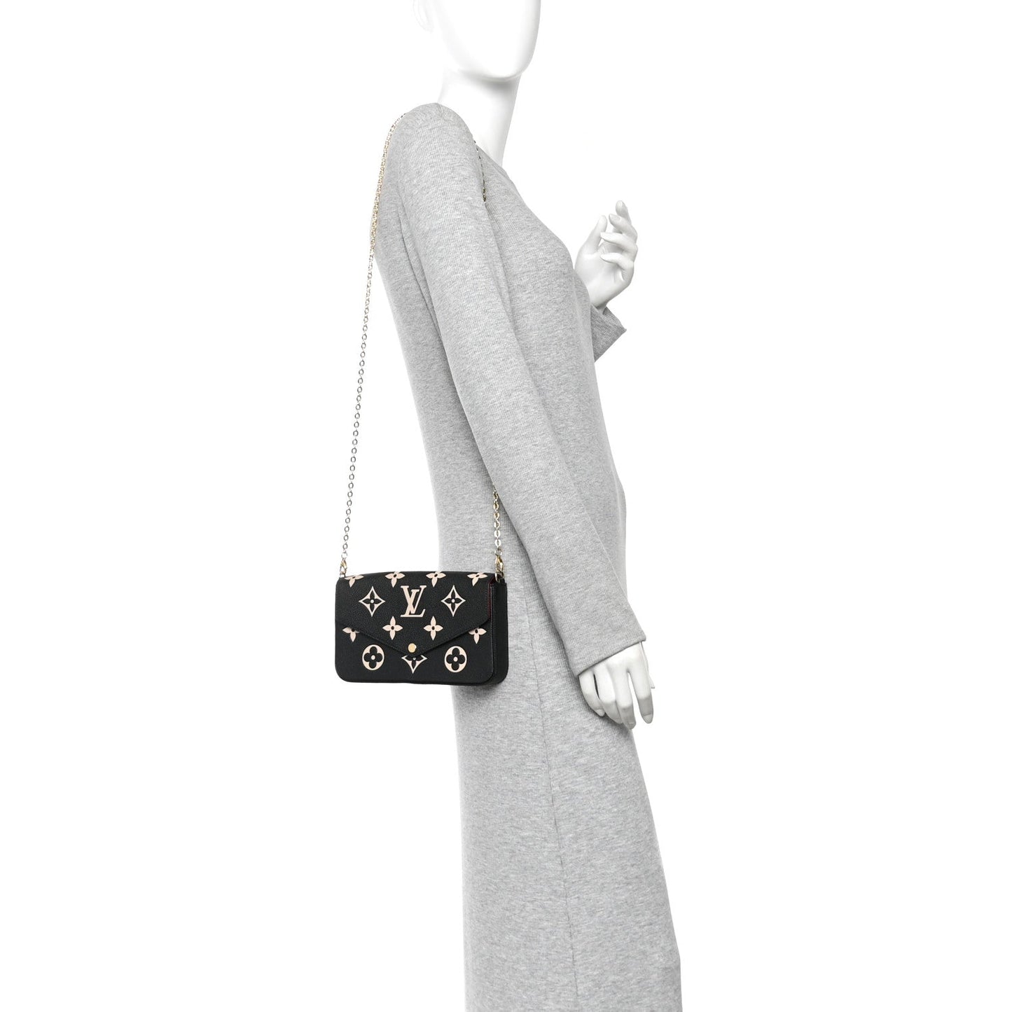 Empreinte Monogram Giant Felicie Pochette Black Beige