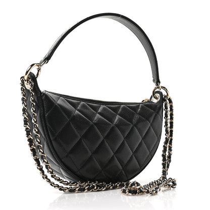 Caviar Quilted Other Shape With Chain Black