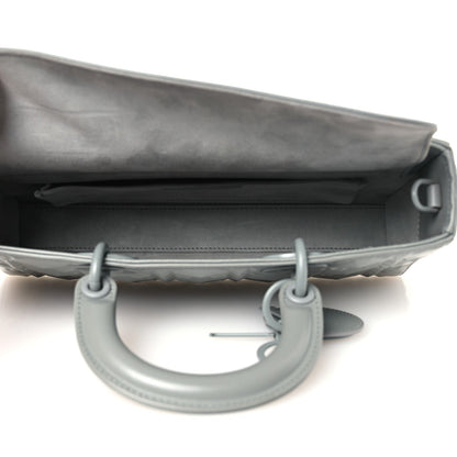 Calfskin Cannage Diamond Medium Lady D-Joy Grey