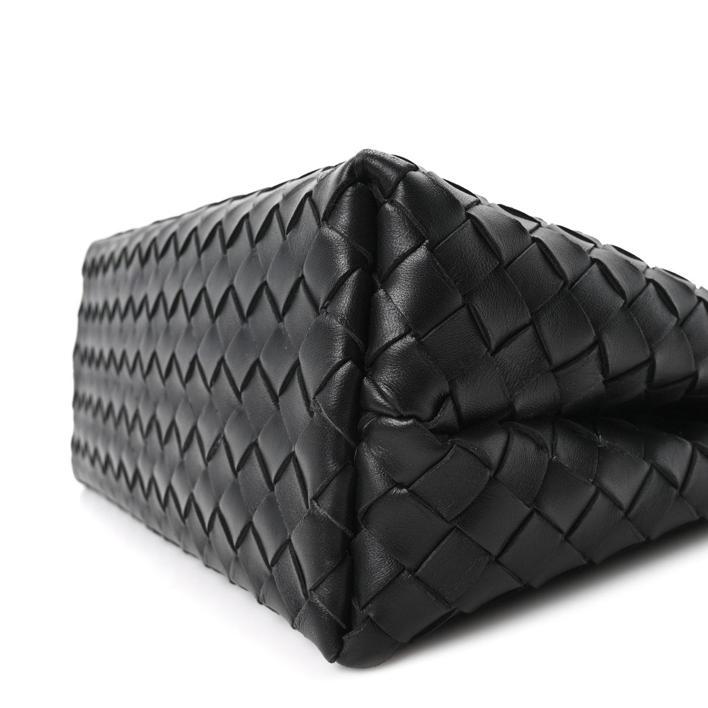 Nappa Intrecciato Medium Andiamo Shoulder Bag Black