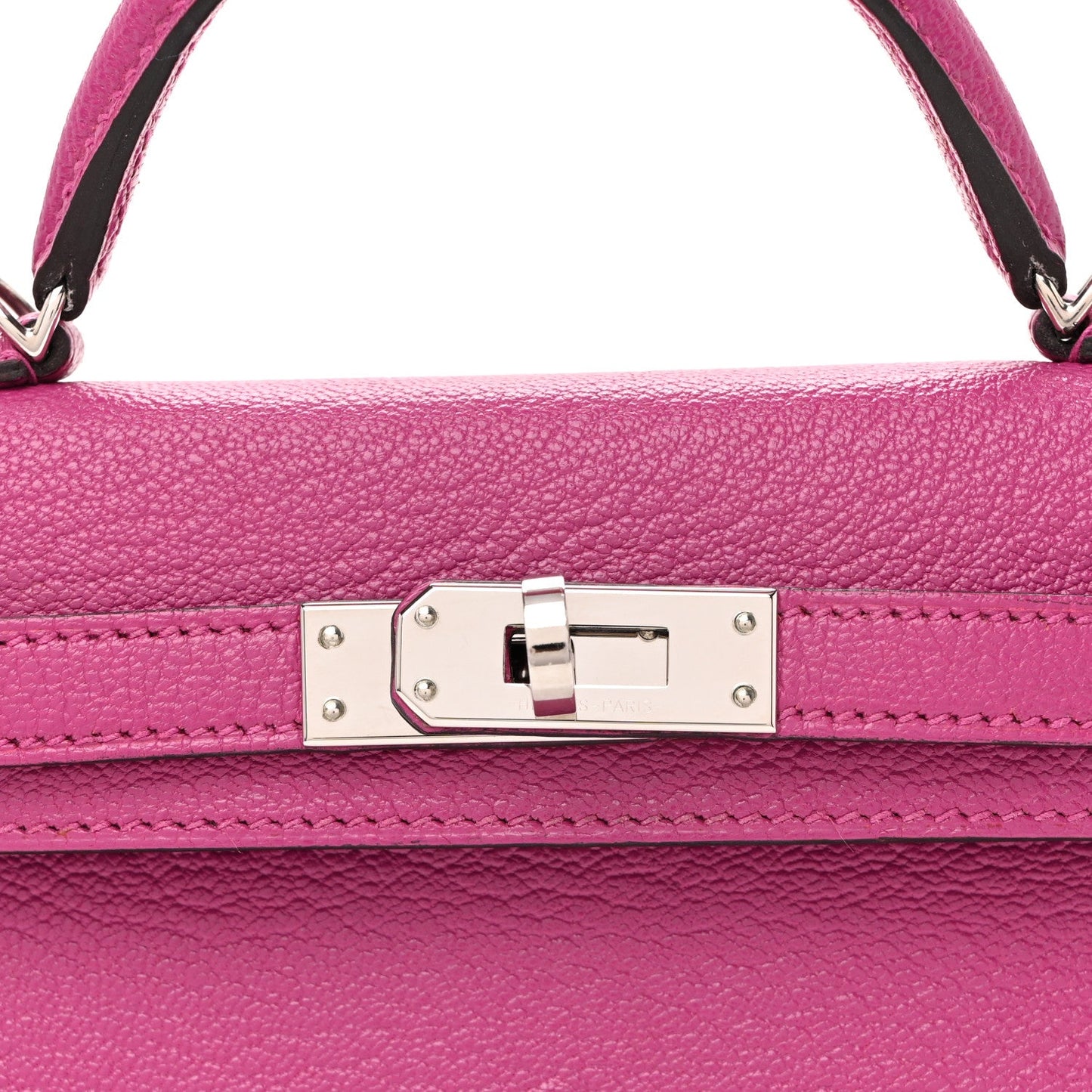 Chevre Mysore Mini Kelly Sellier 20 Rose Pourpre