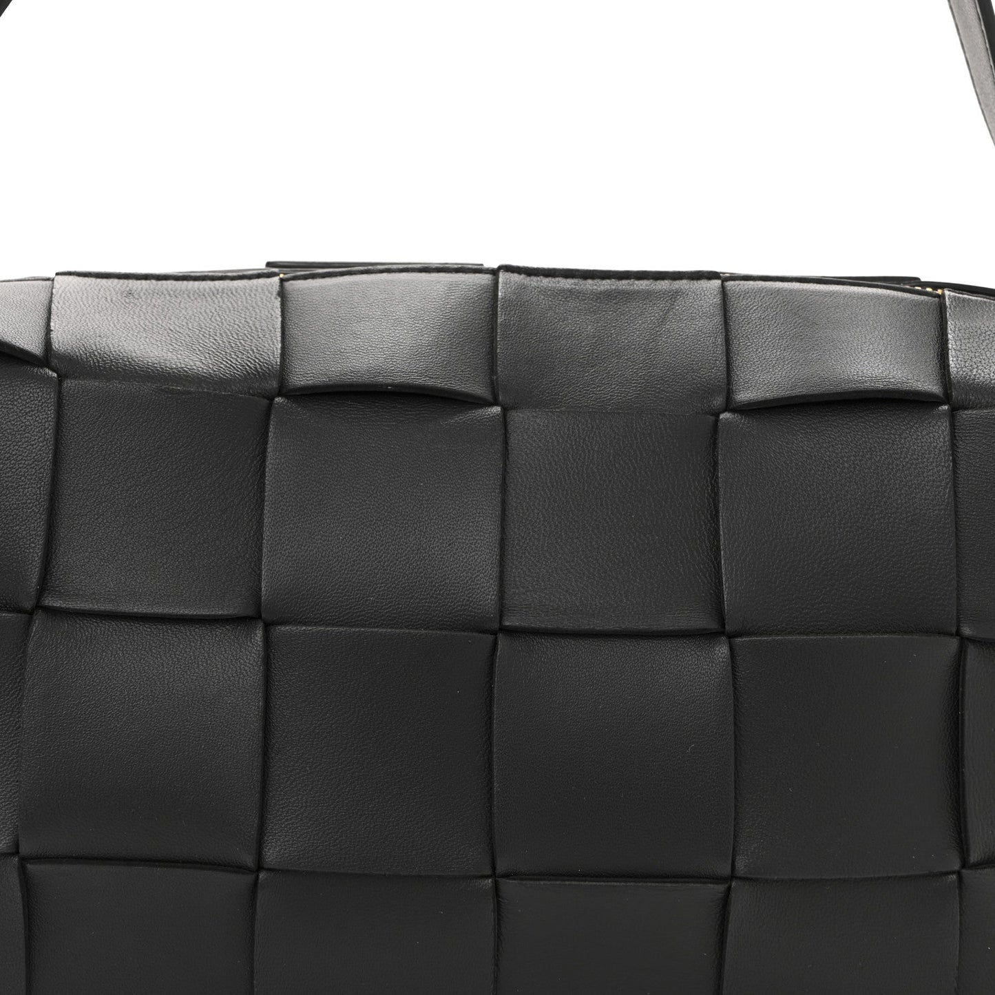 Lambskin Maxi Intrecciato Brick Cassette Bag Black