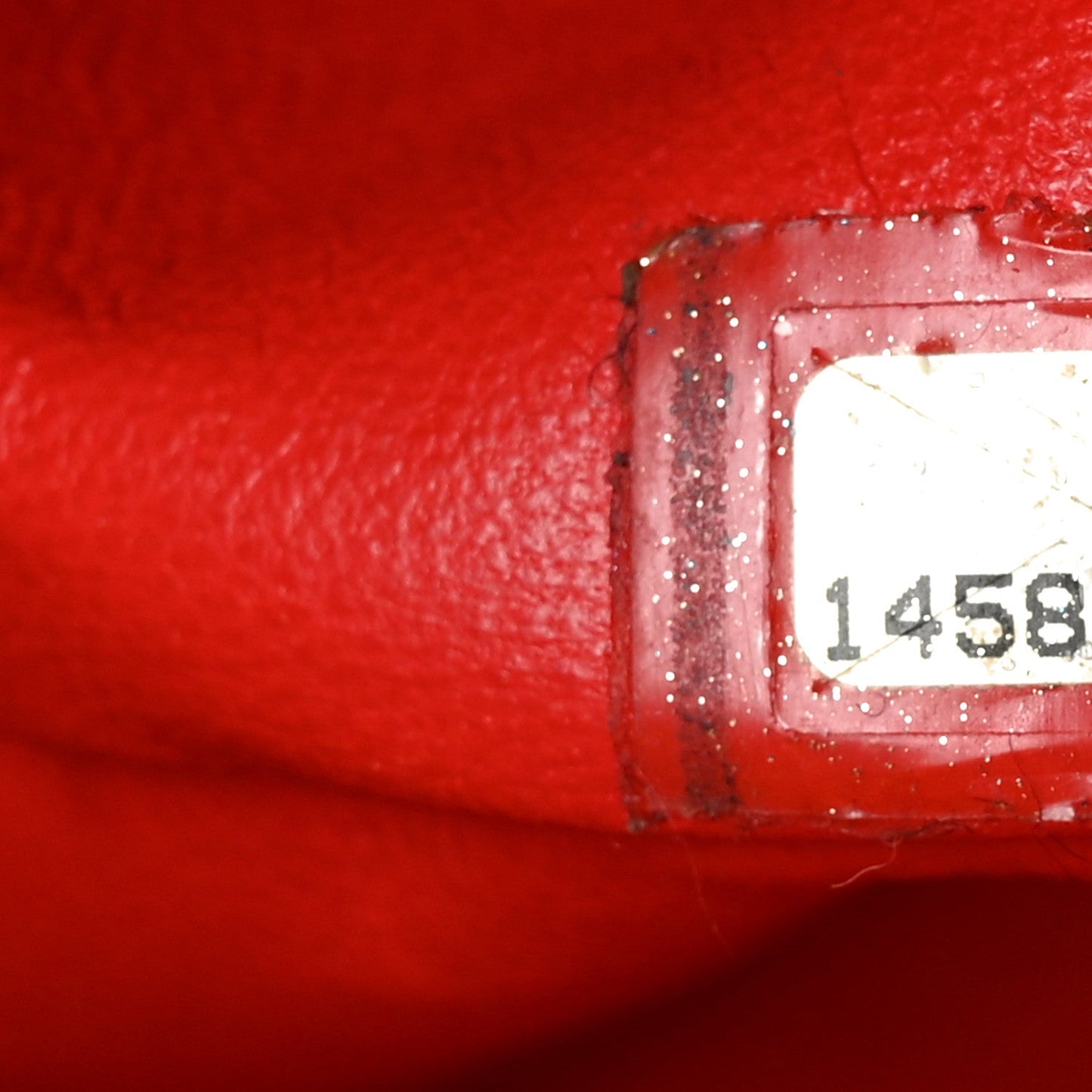 Distressed Patent Quilted 2.55 Reissue Flap Red