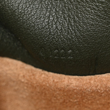 Calfskin Flamenco Knot Clutch Vintage Khaki