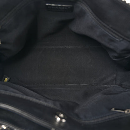 Calfskin Cerf Executive Shopper Tote Black
