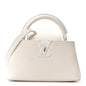 Taurillon Capucines East West Mini Optic White