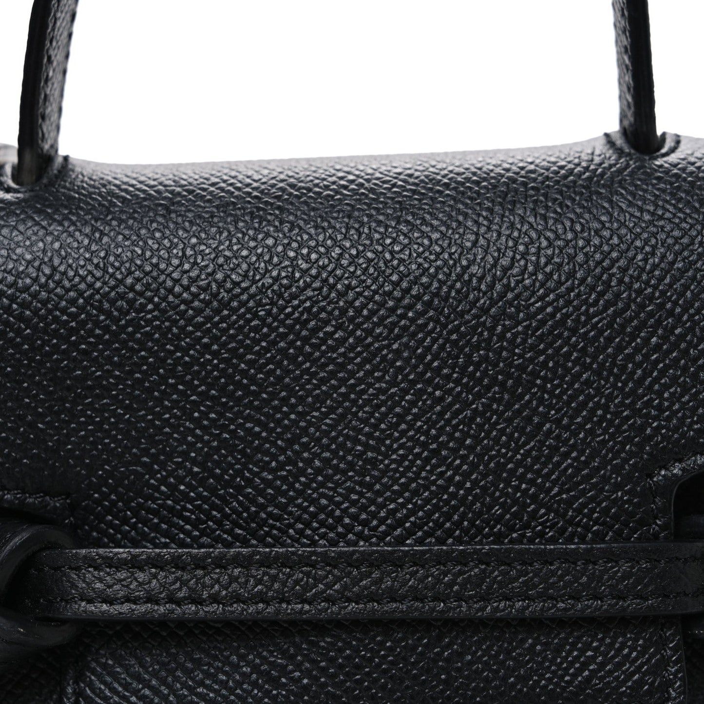 Grained Calfskin Nano Belt Bag Black