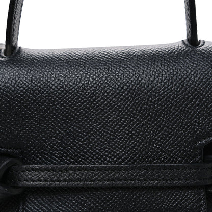 Grained Calfskin Nano Belt Bag Black
