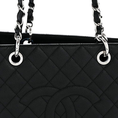 Caviar Quilted Grand Shopping Tote GST Black