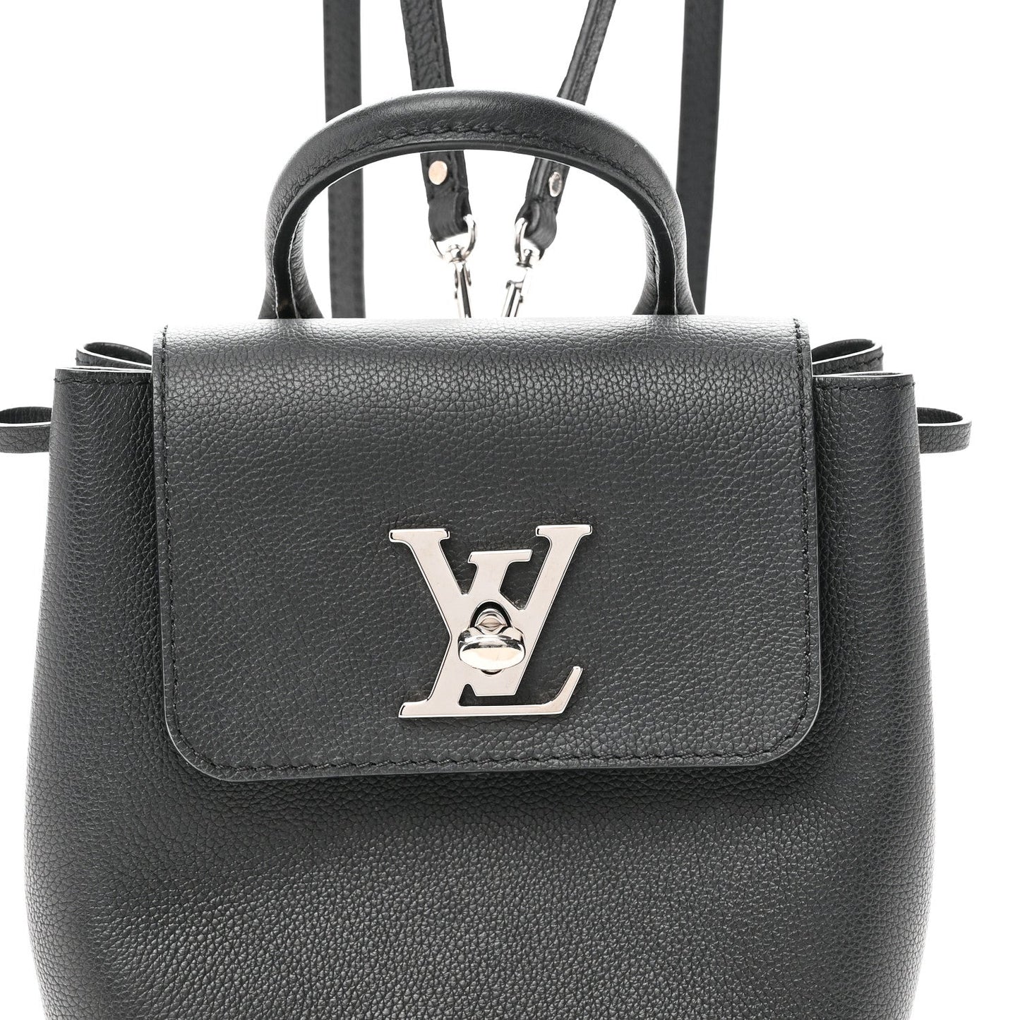 Calfskin Lockme Mini Backpack Black