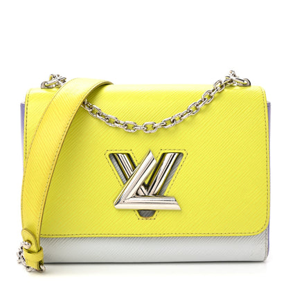 Epi Twist Shoulder Bag MM Purple Yellow Grey