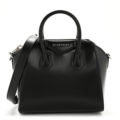 Shiny Lord Calfskin Mini Antigona Black
