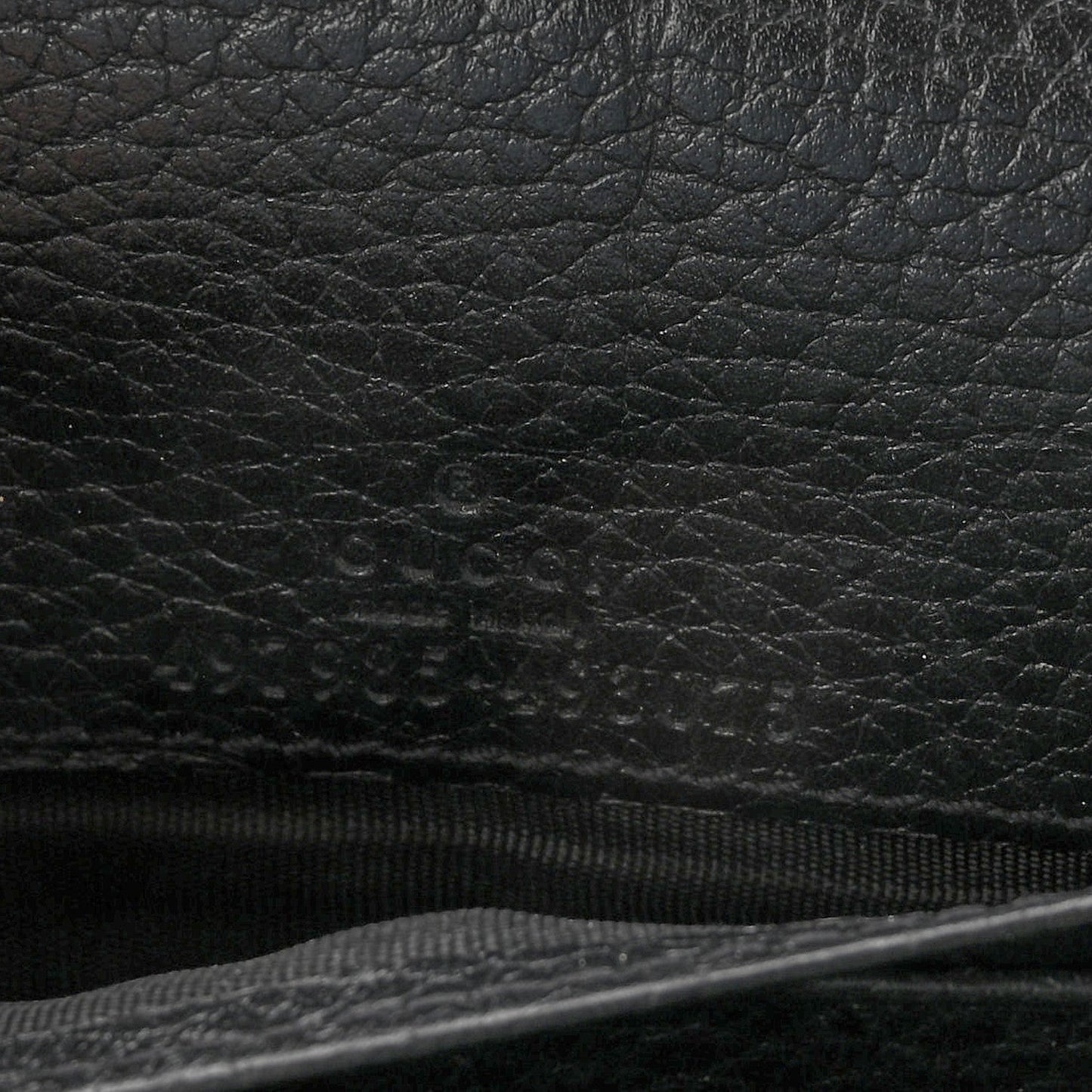 Calfskin Mini GG Marmont Chain Wallet Black