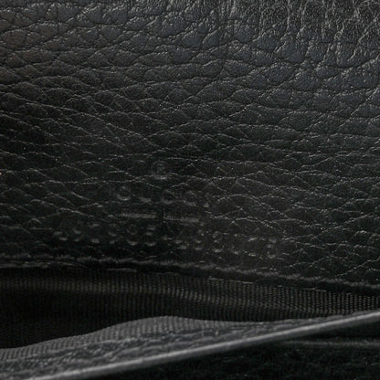 Calfskin Mini GG Marmont Chain Wallet Black