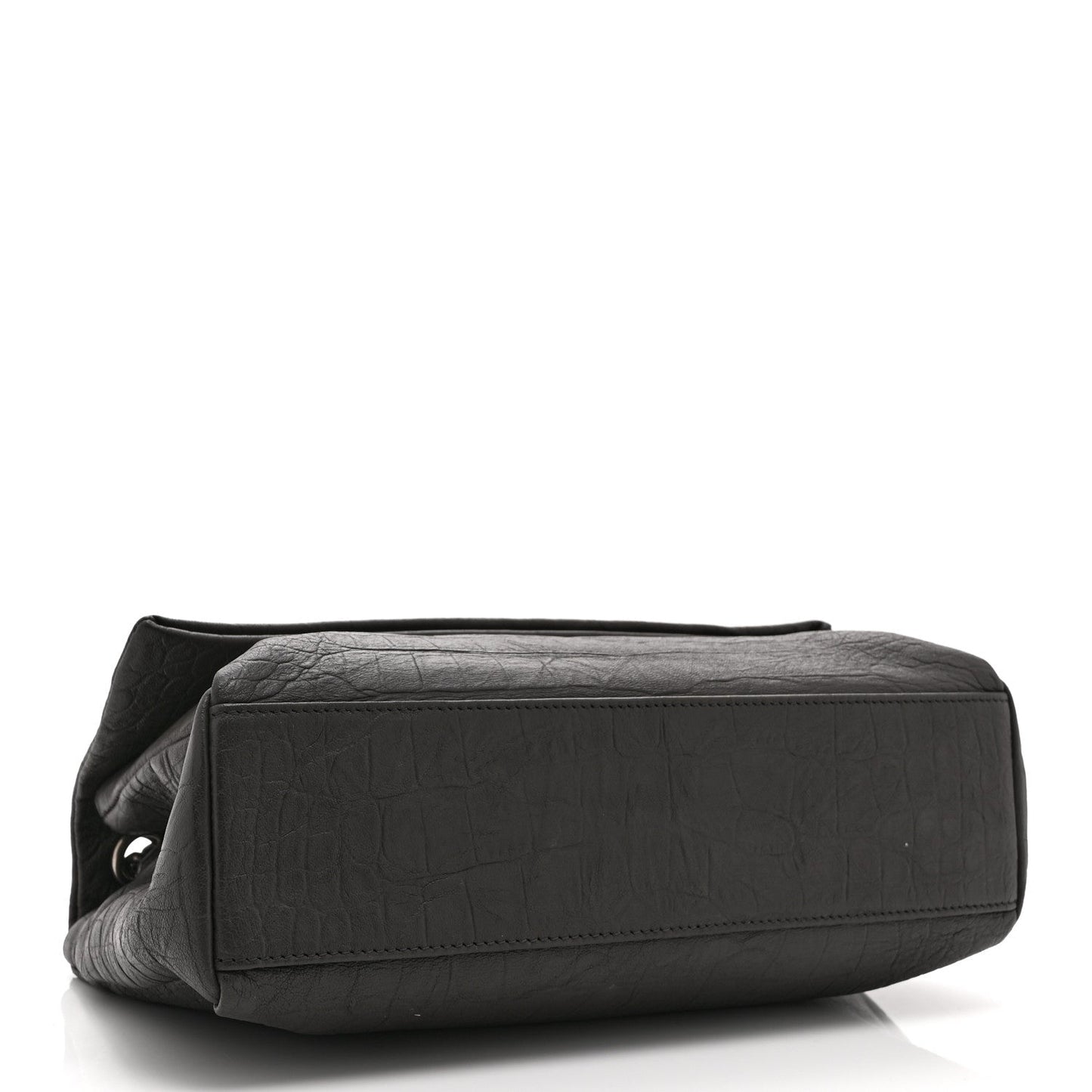Calfskin Crocodile Embossed Medium West Hollywood Monogram Fold-Over Earth