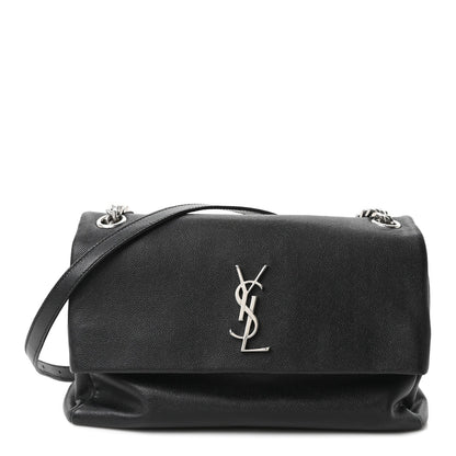 Grain De Poudre Medium West Hollywood Monogram Fold-Over Black