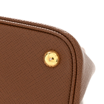 Saffiano Cuir Medium Galleria Double Zip Tote Palissandro