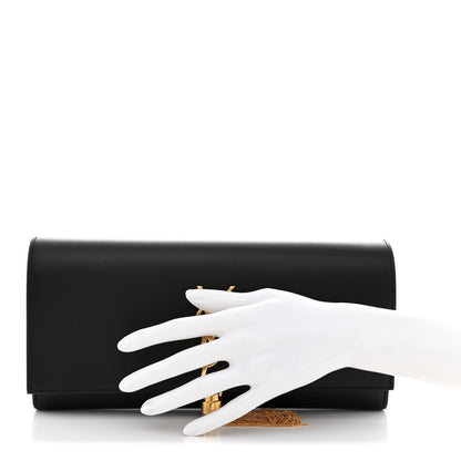 Calfskin Classic Monogram Tassel Clutch Black