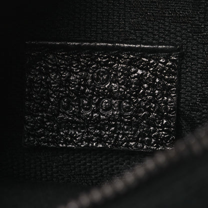GG Monogram Double Pocket Belt Bag Black