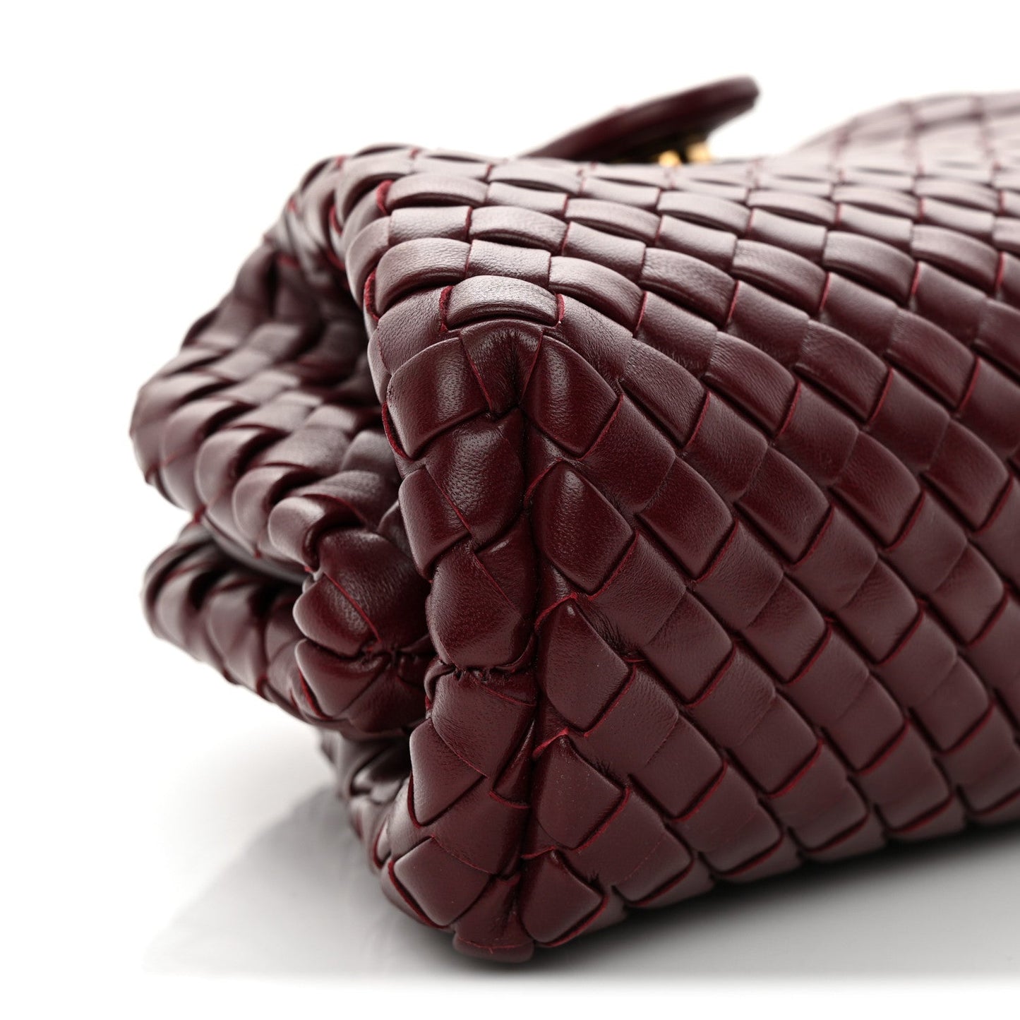 Nappa Intrecciato Small The Lauren 1980 Clutch With Chain Barolo