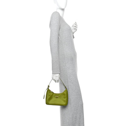 Re-Nylon Saffiano Mini Re-Edition 2005 Bag Ivy Green