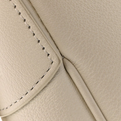 Supple Calfskin Cuir Triomphe Heloise Shoulder Bag White