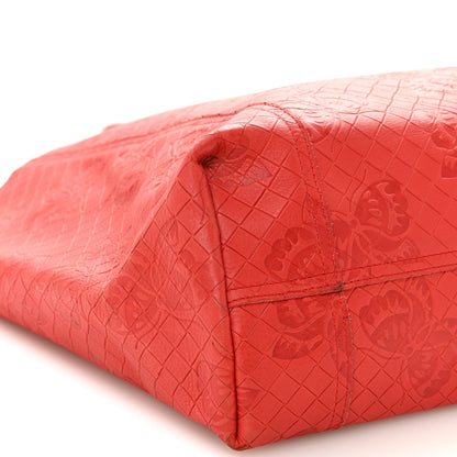 Nappa Intrecciomirage Butterfly Tote Red