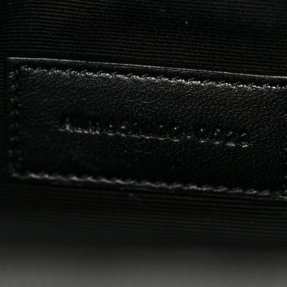 Grain De Poudre Textured Mixed Matelasse Triquilt Monogram Clutch Black