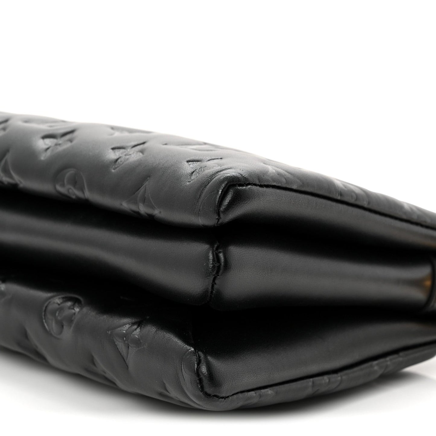 Lambskin Embossed Monogram Coussin PM Black