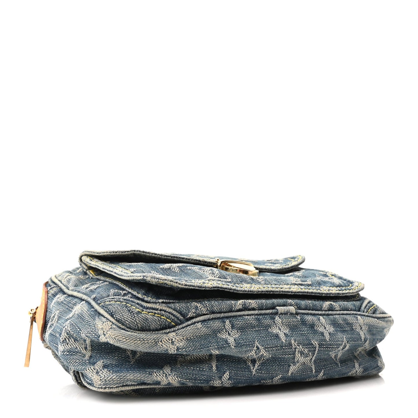 Monogram Denim Bum Bag Blue