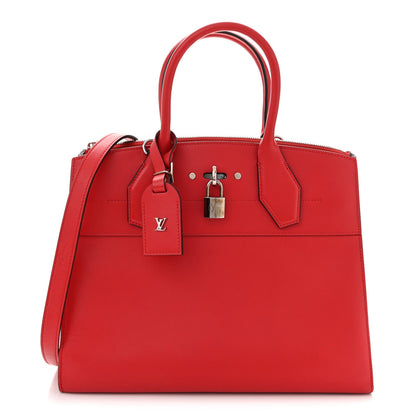 Veau Satin City Steamer MM Rubis
