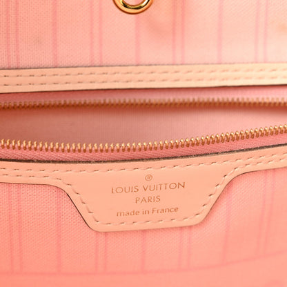 Damier Azur Braided Neverfull MM Pink