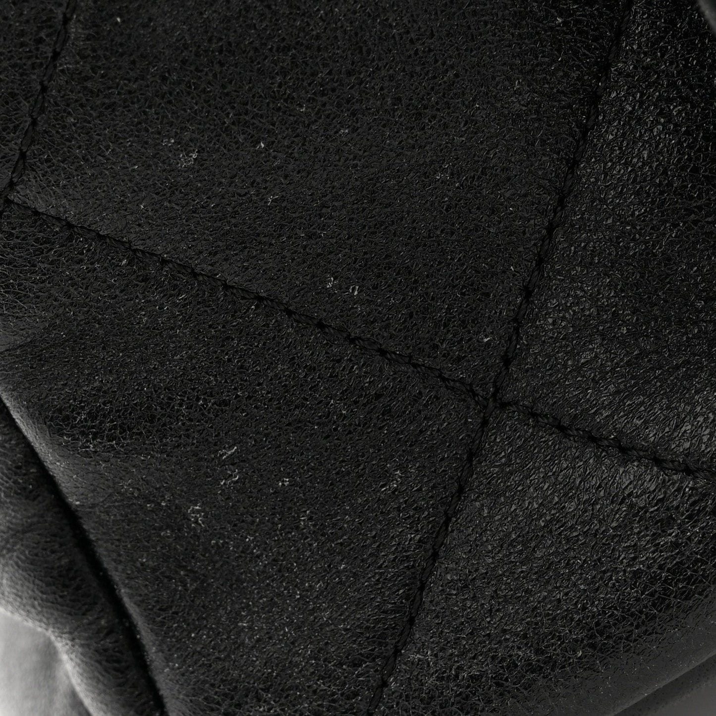 Lambskin Quilted Logo Mini Backpack Black
