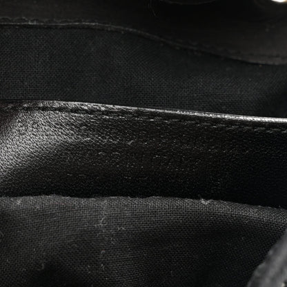 Canvas Calfskin Silver Hardware S Traveler Backpack Black