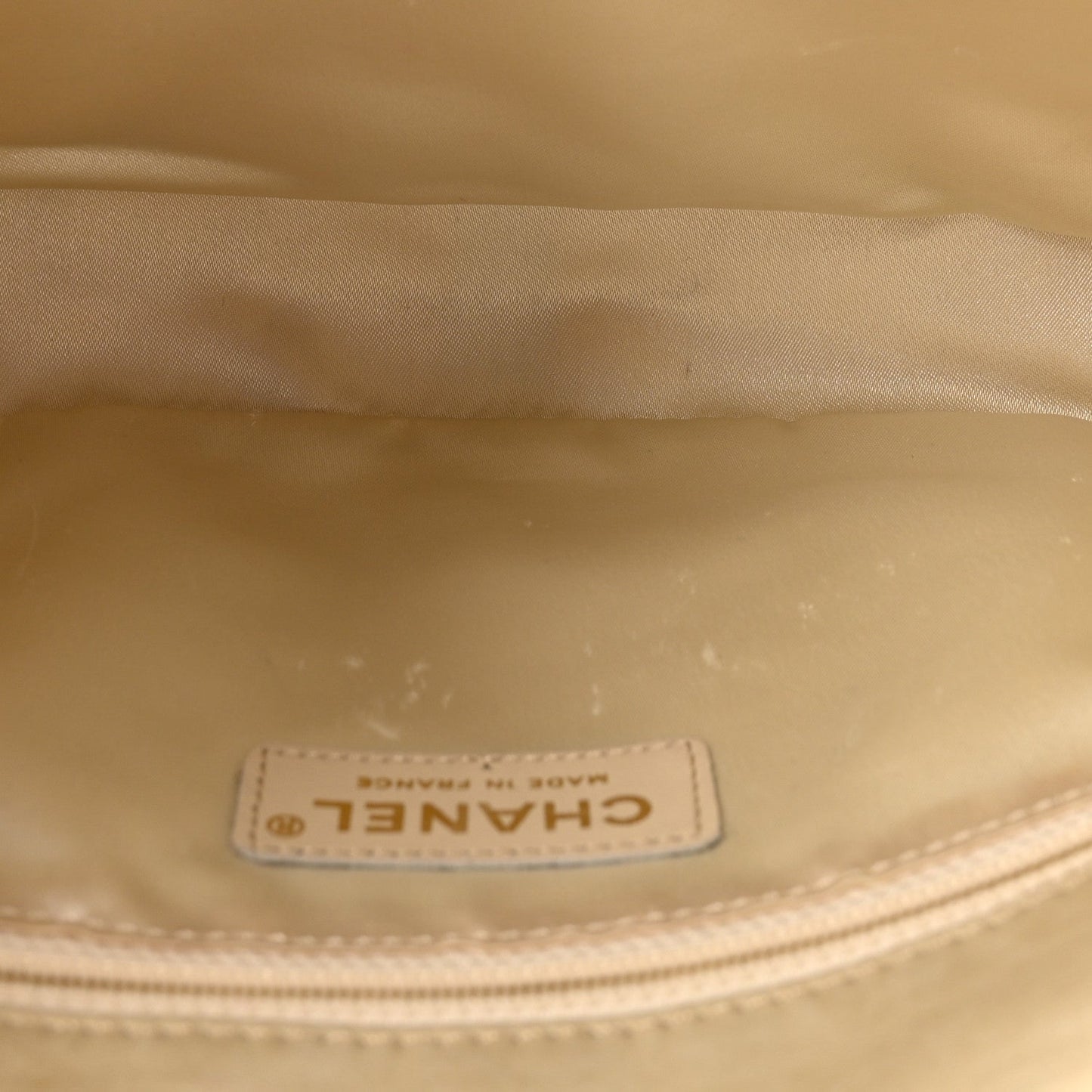 Lambskin Small Lady Braid Flap Light Beige