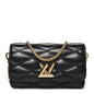 Lambskin Malletage Wallet On Chain GO-14 Black