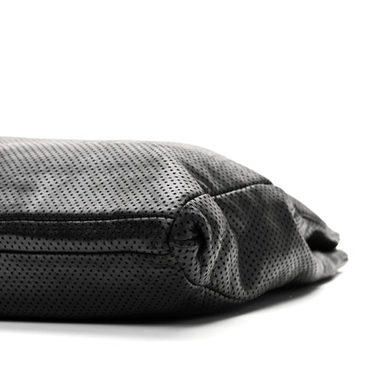 Calfskin Perforated Drill Tote Bag Black