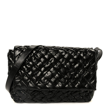 Calfskin Intreccio Kalimero Messenger Black