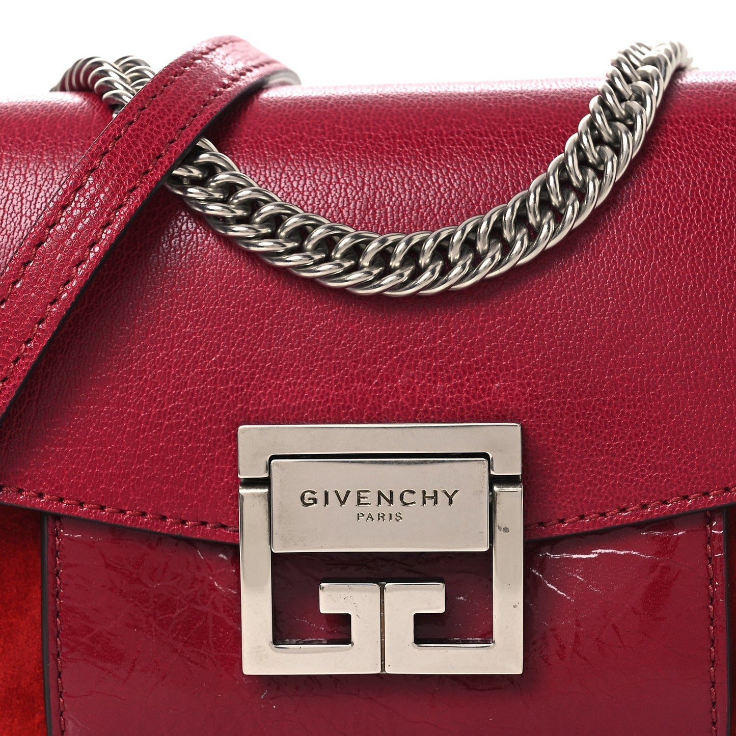 Goatskin Mini GV3 Shoulder Bag Cherry Red