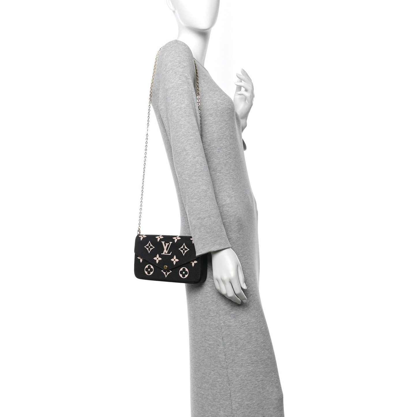 Empreinte Monogram Giant Felicie Pochette Black Beige