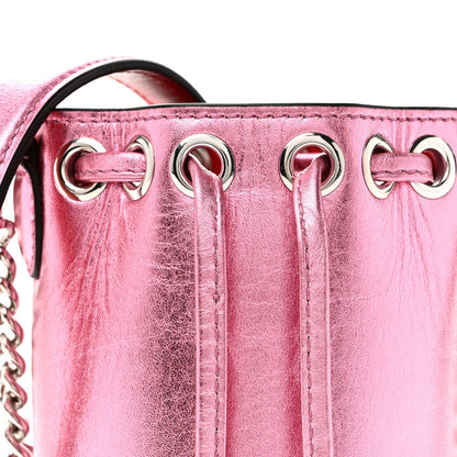 Metallic Calfskin Mary Jane Bucket Confettis