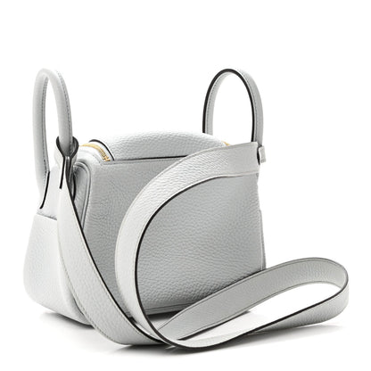 Taurillon Clemence Mini Lindy 20 Bleu Pale