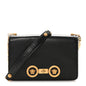 Calfskin Medallion Tribute Shoulder Bag  Black